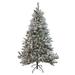 6' Medium Flocked Balsam Pine Artificial Christmas Tree Clear Lights - 6 Foot