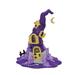 Kurt Adler 10.43-Inch Claydough Halloween Purple LED Witch Hat Tablepiece