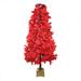 4' Pre-Lit Fiber Optic Color Changing Red Poinsettia Christmas Tree - 4 Foot