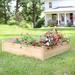 Sunnydaze Outdoor Square Wood Raised Garden Bed - 48-Inch Square - 48" x 48" x 12"