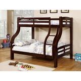 Biff Transitional Twin over Full Solid Wood Bunk Bed with Ladder by Furniture of America