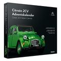 FRANZIS 55154 Citroen 2CV Advent Calendar Green Metal Model Kit in Scale 1:32 Includes Sound Module and 50 Page Accompaniment Book