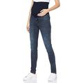 Esprit Maternity Women's Pants Denim OTB Skinny Jeans, Black Blue Wash-901, 34/32