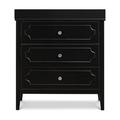 DaVinci Chloe Regency 3-Drawer Dresser Wood in Black | 34 H x 33.5 W x 18 D in | Wayfair M11423E