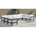 Ebern Designs Emmalou 150" Wide Outdoor U-Shaped Patio Sectional w/ Cushions Metal in Gray | 34 H x 150 W x 90 D in | Wayfair