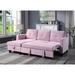 Pink Sectional - Willa Arlo™ Interiors Zachery 82.5" Wide Velvet Reversible Sleeper Sofa & Chaise Velvet | 33.5 H x 82.5 W x 60 D in | Wayfair