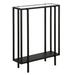 "Vireo 22"" Blackened Bronze Console Table with Metal Shelf - Hudson & Canal AT1172"