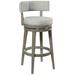 Hillsdale Furniture Lawton Wood Counter Height Swivel Stool, Antique Gray with Ash Gray Fabric - 4840-826P
