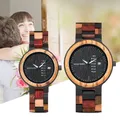 BOBO BIRD-Montre de couple avec bracelet en bois coloré pour hommes et femmes montre-bracelet en