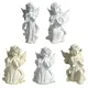 Figurines d'anges en résine européenne sculpture cupidon ange blanc or décoration extérieur maison