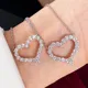 CAOSHI – colliers en forme de cœur pour femmes bijoux de mariée élégants pendentifs en cristal