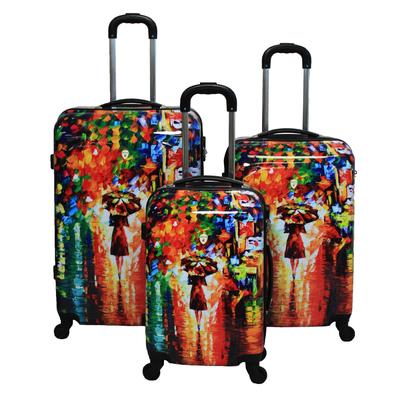 Paris Nights 3-piece Hardside Lightweight Upright Spinner Luggage Set