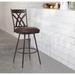 Dover 26" Counter Stool, Auburn Bay Finish with Brown Faux Leather