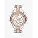 Michael Kors Oversized Everest Pavé Two-Tone Watch Silver One Size