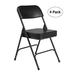 National Public Seating Vinyl Padded Stackable Folding Chair Set of 4 Vinyl in Black | 32 H x 18.75 W x 20.75 D in | Wayfair 3210/4