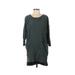 Silence and Noise Casual Dress - Shift: Green Solid Dresses - Women's Size X-Small