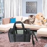 Tucker Murphy Pet™ Large Soft-Sided Collapsible Pet Travel Carrier For Dog Puppy, Cats, Removable Pads, Travel Friendly, Gray in Gray/Black | Wayfair