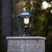 Alcott Hill® Spiral Frame Solar Black Outdoor Post Light Assembly Kit w/ 3 in. Fitter Mount Aluminium/ in Black/Gray | Wayfair