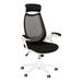 Inbox Zero Abdul-Shafi Task Chair Plastic/Acrylic/Upholstered in Black | 49 H x 27.5 W x 25 D in | Wayfair 18320B312EC1422A8351A4B9F1E5ACEB