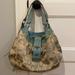 Coach Bags | Coach Shoulder Bag In Teal & Baby Blue | Color: Blue/Tan | Size: Os