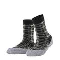 FALKE Women's Cosyshoe Checked W HP Slipper Sock, Grey (Anthracite Melange 3082), 6-7