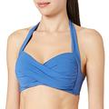 Seafolly Women's Twist Soft Cup Halter Bikini Top, Marina Blue, 12