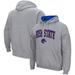 Men's Colosseum Heather Gray Boise State Broncos Arch & Logo 3.0 Pullover Hoodie
