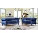 US Pride Charlot Velvet Chesterfield Rolled Arm 2-Piece Living Room Set