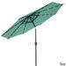 Trademark Innovations 9ft Deluxe Solar/LED Patio Umbrella, Base Not Included