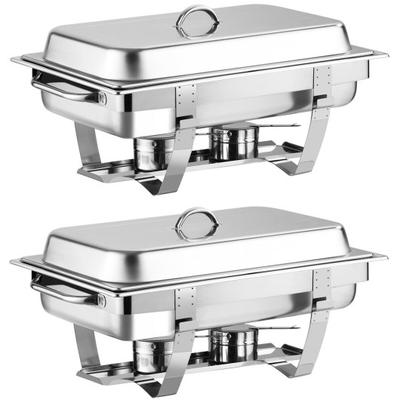 Costway 2 Packs Stainless Steel Full-Size Chafing ...