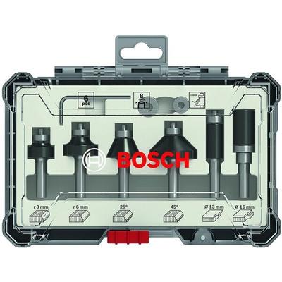 BOSCH 6-teiliges Rand- und Kantenfräser-Set »8-mm-Schaft«