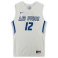 Air Force Falcons Nike Team-Issued #12 White Gray & Royal Jersey from the Basketball Program - Size L