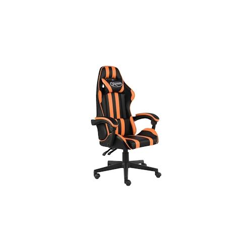 vidaXL Gaming-Stuhl Schwarz und Orange Kunstleder