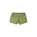Avia Athletic Shorts: Green Stripes Activewear - Women's Size 3