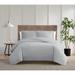 Truly Calm Silver Cool Duvet Cover Set Cotton in Gray | Queen Duvet Cover + 2 King Shams | Wayfair DCS4199GYFQ-00