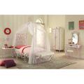 Kevon Twin Canopy Bed by Gemma Violet Metal in Gray/White | 85 H x 56 W x 88 D in | Wayfair 4CDC63E559AC48DE971C1CF8D0AA2937