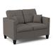 Piedmont Furniture Allison 53" Square Arm Loveseat Microfiber/Microsuede in Brown | 38 H x 53 W x 34 D in | Wayfair 5950LSC328