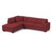 Brown/Orange/Pink Sectional - Mercury Row® Hannah Sectional Faux Leather/Polyester | 35 H x 115.75 W x 87.25 D in | Wayfair