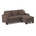 Brown Sectional - Mercury Row® Morpheus 2 - Piece Chaise Sectional Faux Leather/Polyester | 36 H x 82 W x 59 D in | Wayfair