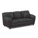 Ivy Bronx Diah 89" Pillow Top Arm Sofa Faux Leather/Polyester in Black | 35 H x 89 W x 38 D in | Wayfair 442D061DF36A4E8B9FCD70E1B225A894