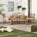 Winston Porter Alfonsi Rectangular 5 - Person 60" Long Outdoor Dining Set w/ Cushions Wood in Brown | 30 H x 60 W x 32 D in | Wayfair