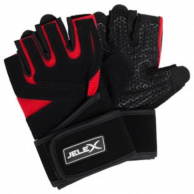 JELEX Power Premium gepolsterte Trainingshandschuhe schwarz-rot