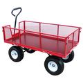 LiftMate Heavy Duty Garden Trolley with Folding Sides & Phenolic Plywood Deck, 350kg Capacity, Large & Lightweight Garden Cart, Heavy Duty Garden Trailer, Garden Trolley on Wheels Heavy Duty