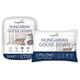 Snuggledown Hungarian Goose Down 13.5 Tog Super King Duvet - 4.5 Tog Summer Plus 9 Tog All Seasons 3 in 1 Combination Quilt, 2 Pillows - Jacquard Cotton Cover, Machine Washable, Size (260cm x 220cm)