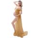 FEOYA-Pregnant Woman Dress Maternity Ladies Gowns Trailing Long Dress Summer Chiffon Off Shoulder Strapless for Photoshoot Split Front Photographic Skirts Lace Back