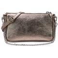 SH Leder Jennie G323 Real Leather Shoulder Bag Handbags Clutch Small Bag Evening Bag 23 x 13 cm, metallic bronze, Small