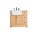 36 inch single bathroom vanity in natural wood - Elegant Lighting VF60236NW