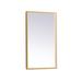 Pier 45 inch LED mirror with adjustable color temperature 3000K/4200K/6400K in brass - Elegant Lighting MRE6045BR