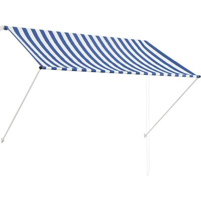 Vidaxl - Einziehbare Markise 200×150 cm Blau und Weiß