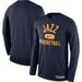 "Men's Nike Navy Utah Jazz 2021/22 On-Court Practice Legend Performance Long Sleeve T-Shirt"